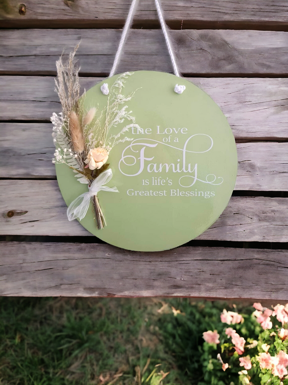 The Love of a Family.... Wood Sign