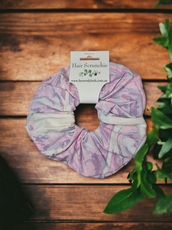 Extra Large Hair Scrunchie - Pastel Purple & Pinks