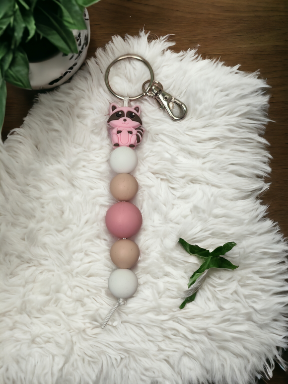 Large Keyring - Pink Fox