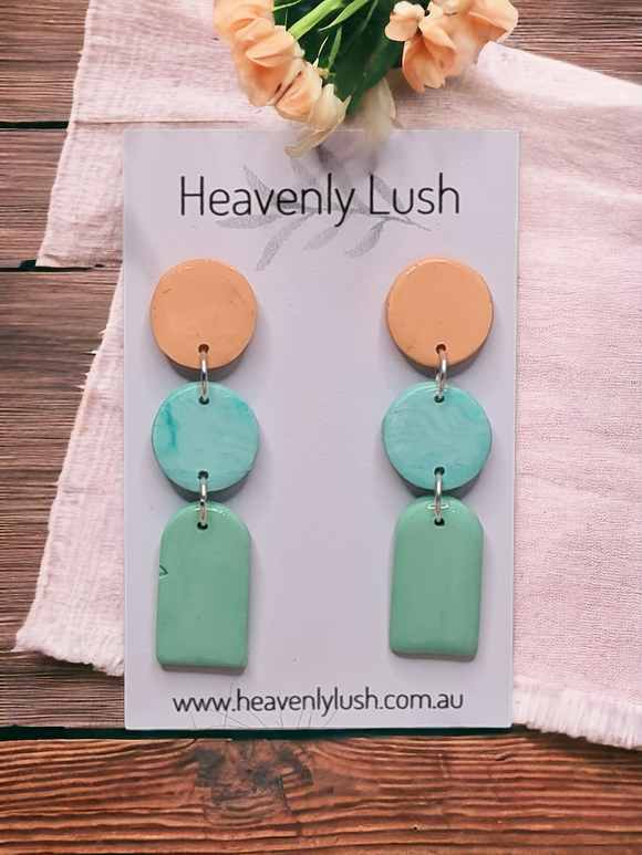 Orange, Blue & Mint Green Dangles