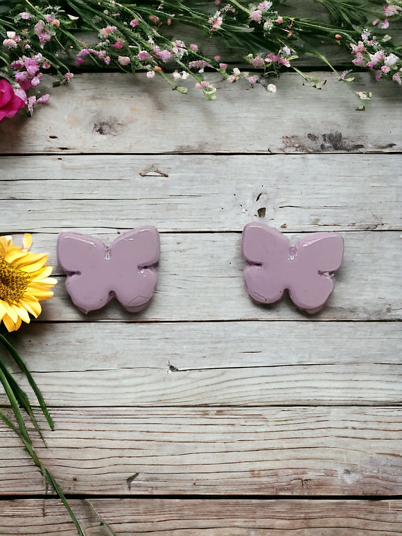 Light Purple Butterfly Studs