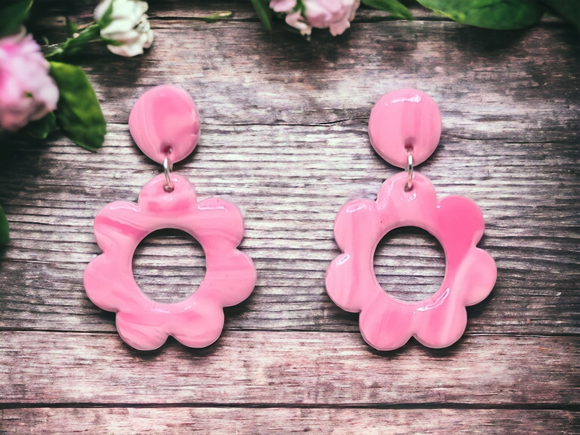 Flower Dangles - Pink