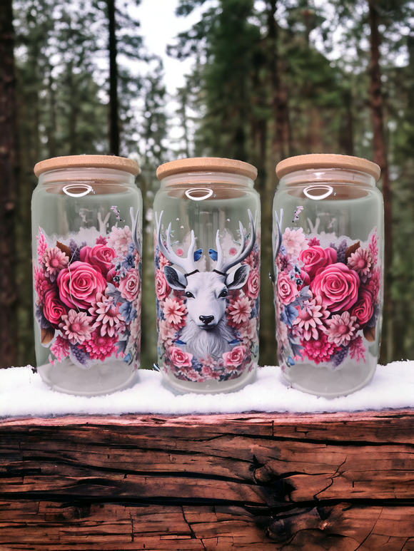 White Deer 16oz Tumbler (clear)