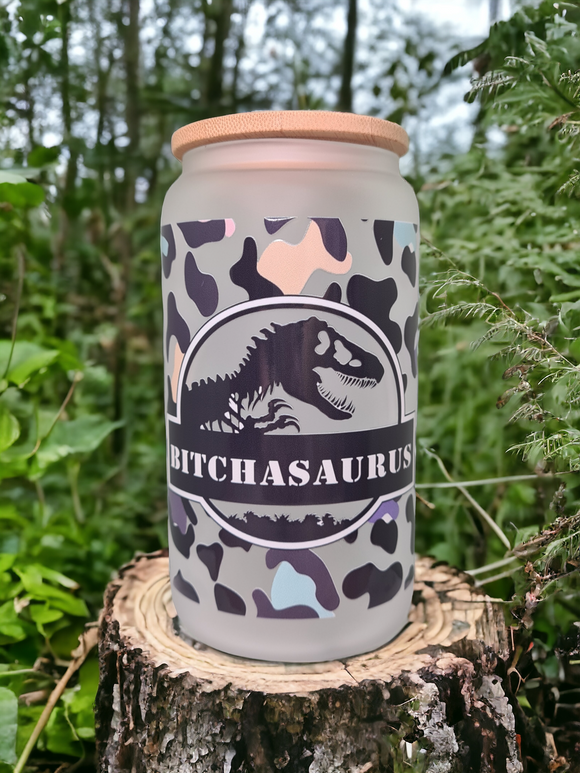Bitchasaurus 16oz Tumbler (frosted)