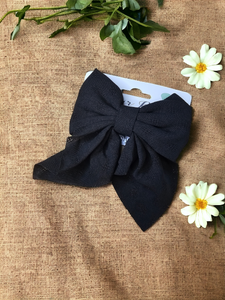 Medium Hair Bow - Black