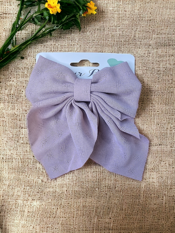 Medium Hair Bow - Lavender