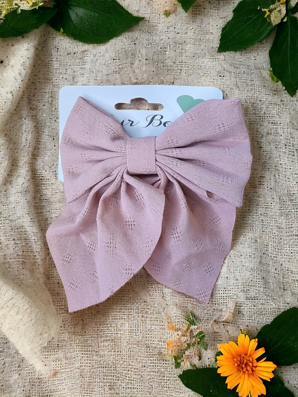 Medium Hair Bow - Blush Pink