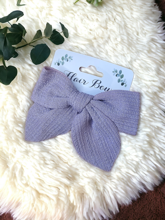Small Hair Bow - Lavender