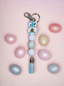 Small Keyring - Blue/Green Easter