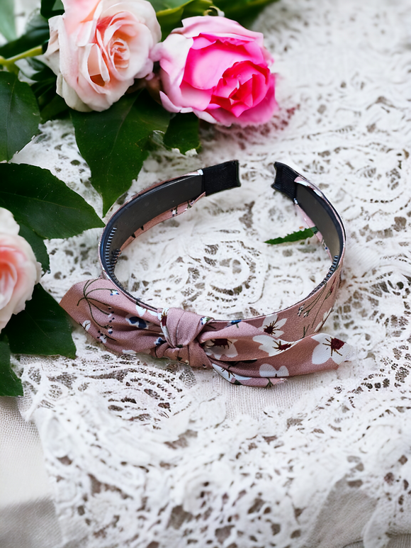 Blush Pink headband with flowers