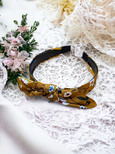 Mustard Headband with flowers