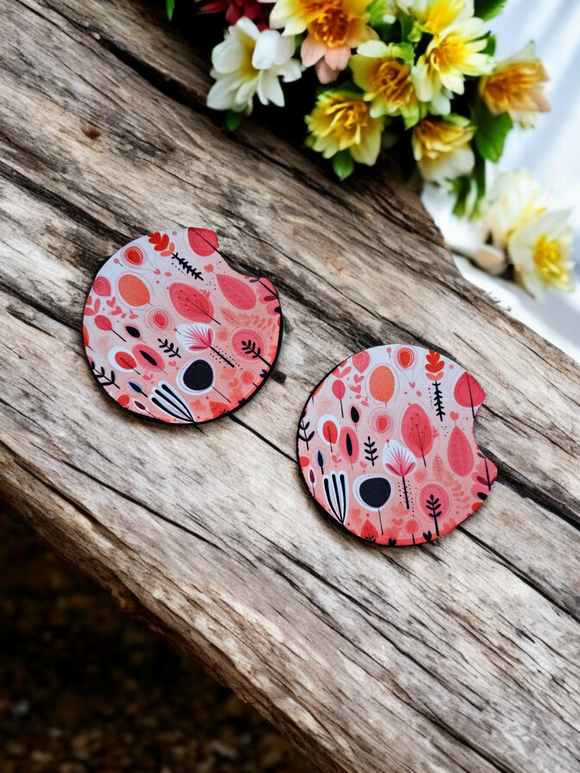 Pink leaf pattern