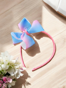 Kids headband - Pink and Blue bow