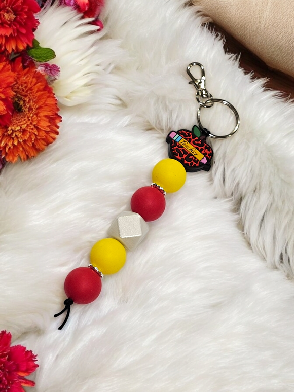 Keyring - Apple & Pencil
