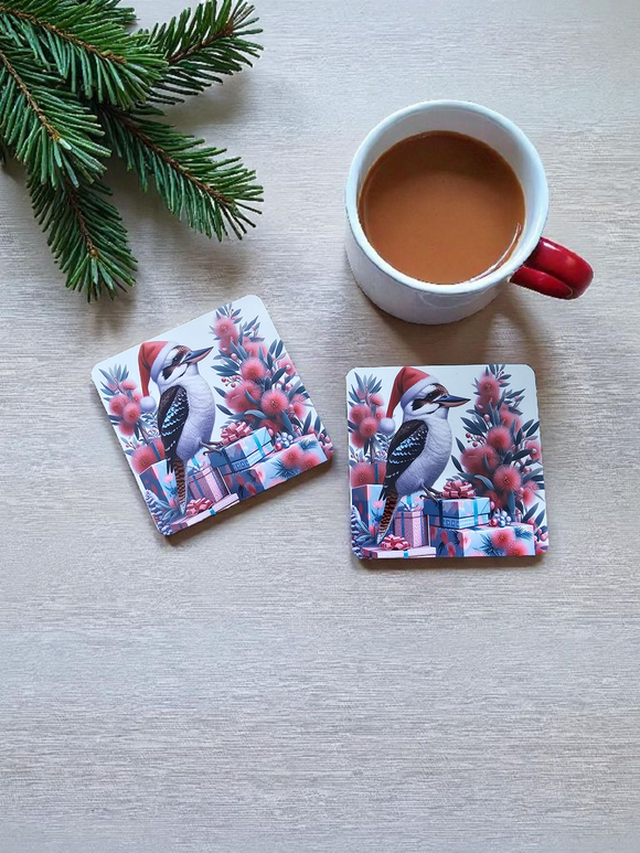 Coasters - Christmas Kookaburra