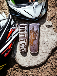 ✨️ SALE ✨️ 20oz Skinny Tumbler - "Best Dad - Motocross"
