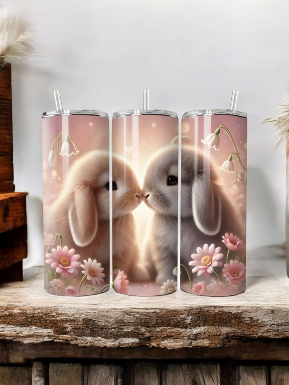 20oz Tumbler - Two Bunnies