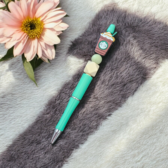 Beaded Pen - Coffee Cup
