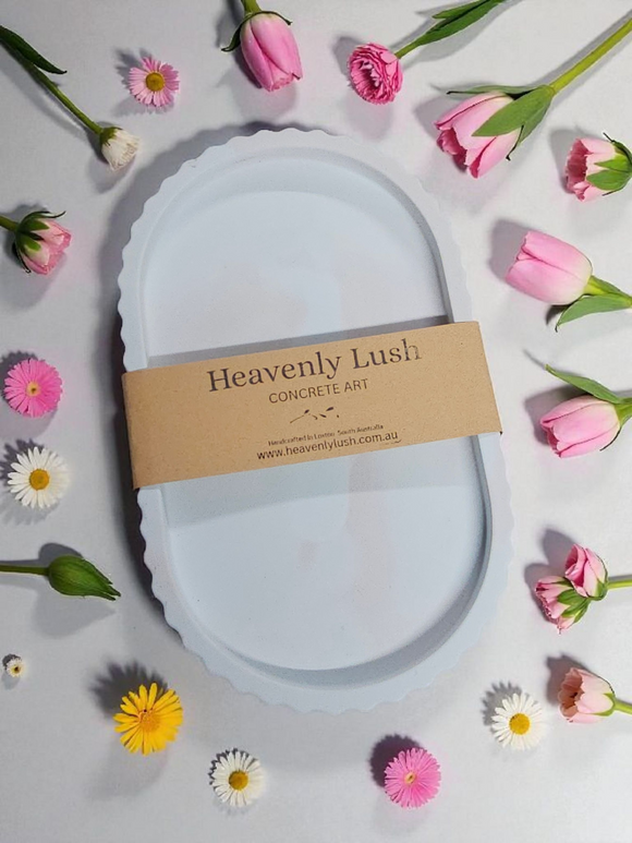 Medium Oblong Dish - Blue/Grey