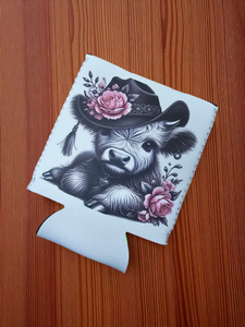 Can Cooler - Country Highland Cow