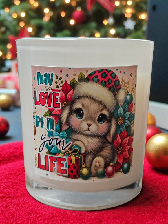 Medium Candle - Christmas Bunny