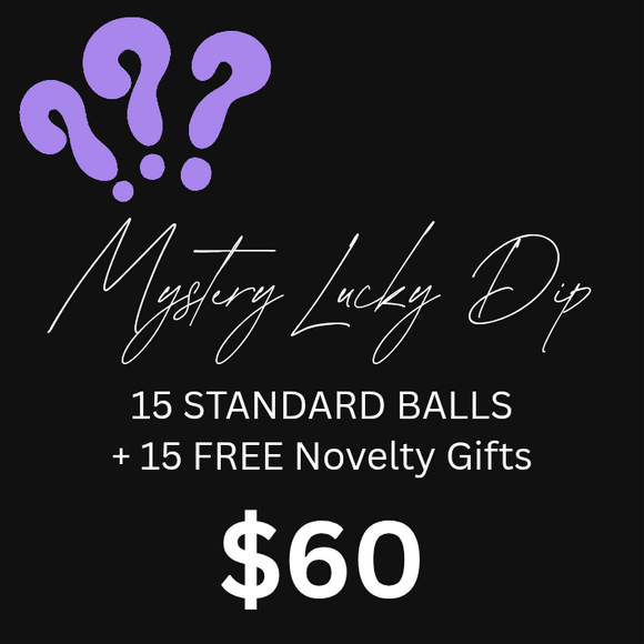 15 STANDARD BALLS + 15 Free Novelty Gifts