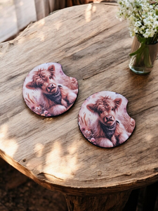 Car Coasters - Highland Cow