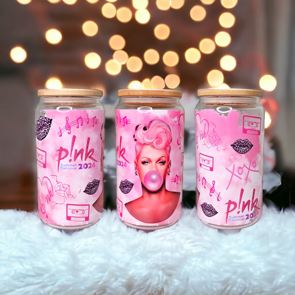(IMPERFECT) Pink 16oz Tumbler - Clear