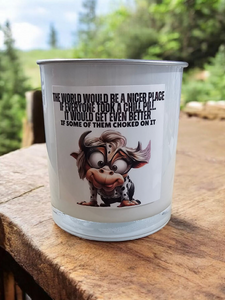 Deluxe Medium Candle - "The world would be a nicer place is everyone took a chill pill..." - Musk Sticks
