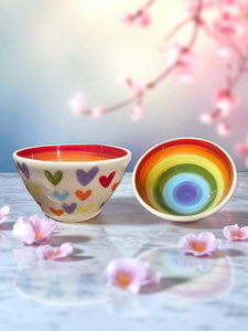 Locally Made Rainbow Heart Candle Bowl