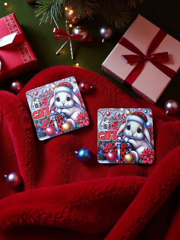 Coasters - Christmas Bunny