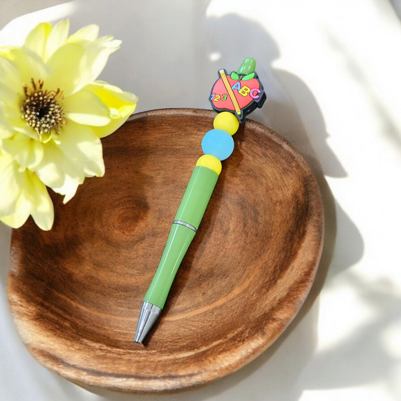 Beaded Pen - Apple (abc/123)
