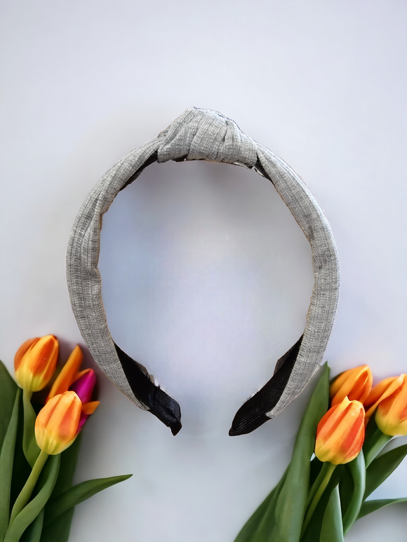 Grey knotted Headband