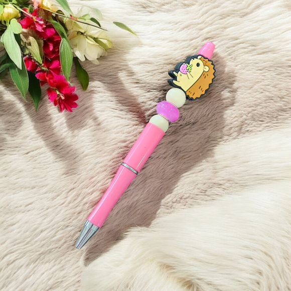 Beaded Pen - Hedgehog