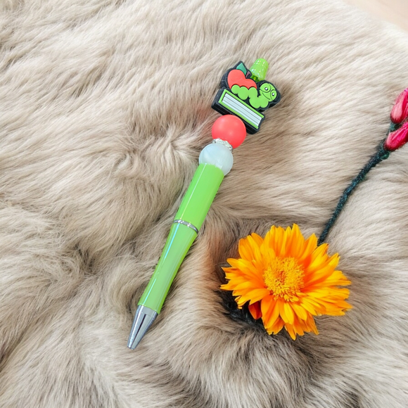Beaded Pen - Bookworm