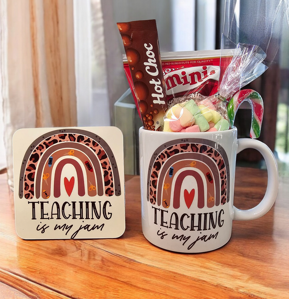 Teacher Mug & Coaster gift set (Teaching is my jam)