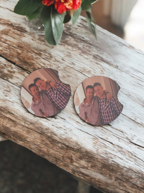 Custom Photo Car Coaster 2pk