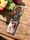 Custom Photo Rectangle Metal keyring