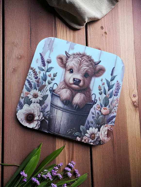 Magnet - Highland Cow in Bucket