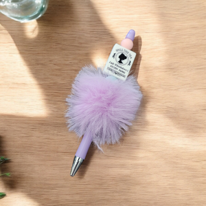 Fluffy Beaded Pen - 'Spill the Tea'