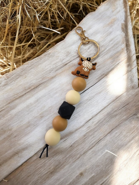 Large Keyring - Highland Cow