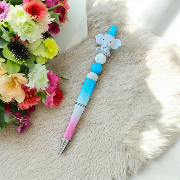 Beaded Pen - Elephant