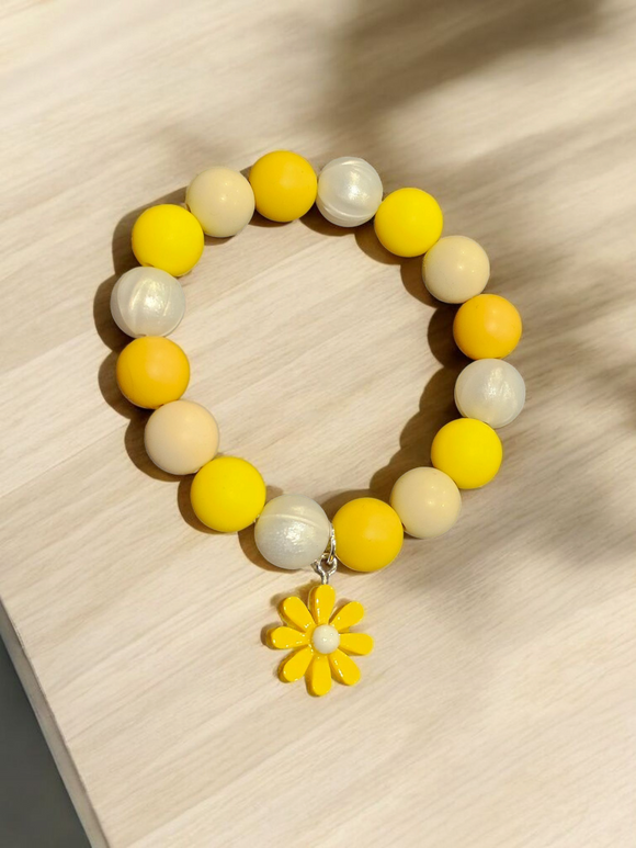 Silicone Bracelet - Flower Charm