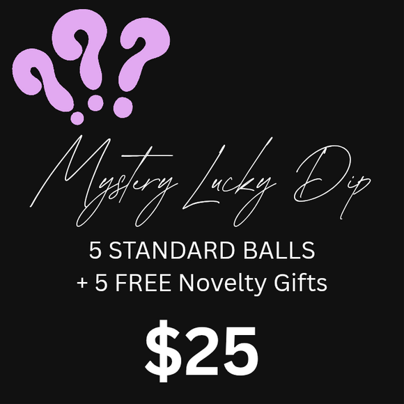 5 x STANDARD BALLS + 5 free Novelty Gifts