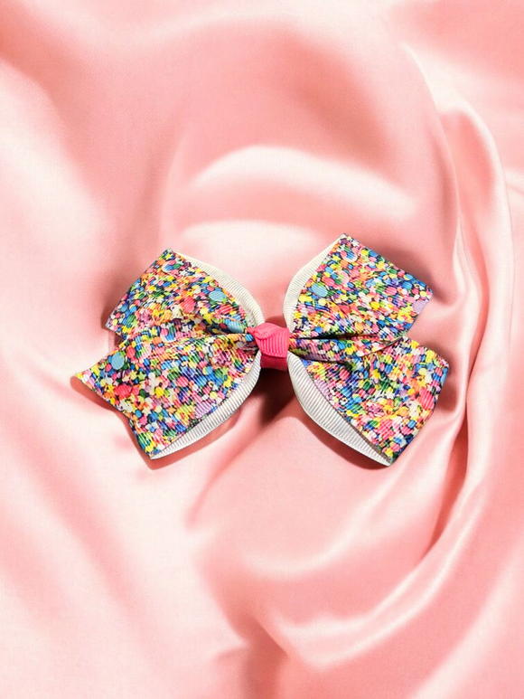 Kids Medium Hair bow - sprinkles