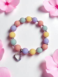 Silicone Bracelet - Heart Pendant