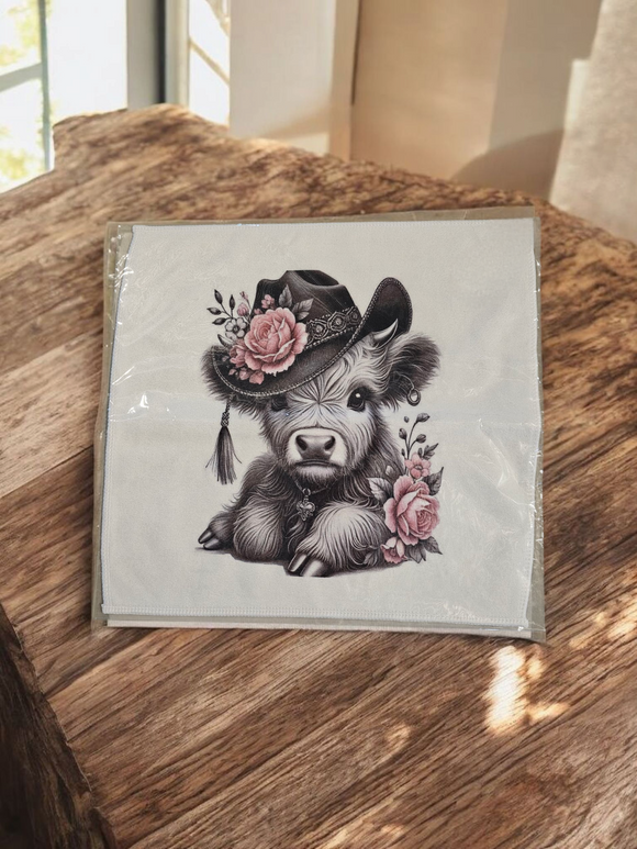 Face Washer - Highland Cow (cowgirl)