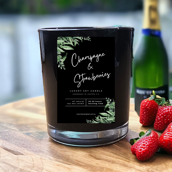 Soy Wax Candle - Champagne & Strawberries