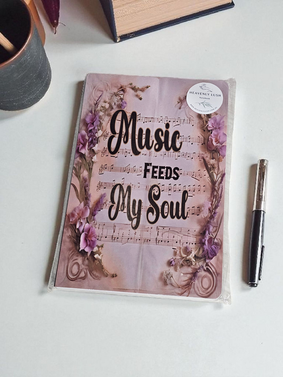 A5 Notebook - Music feeds my soul