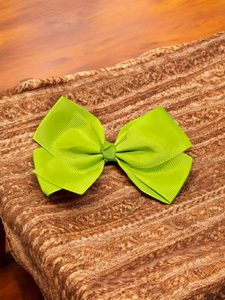 Kids Medium Hair bow - green